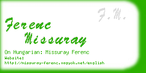 ferenc missuray business card